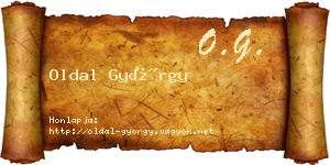 Oldal György névjegykártya